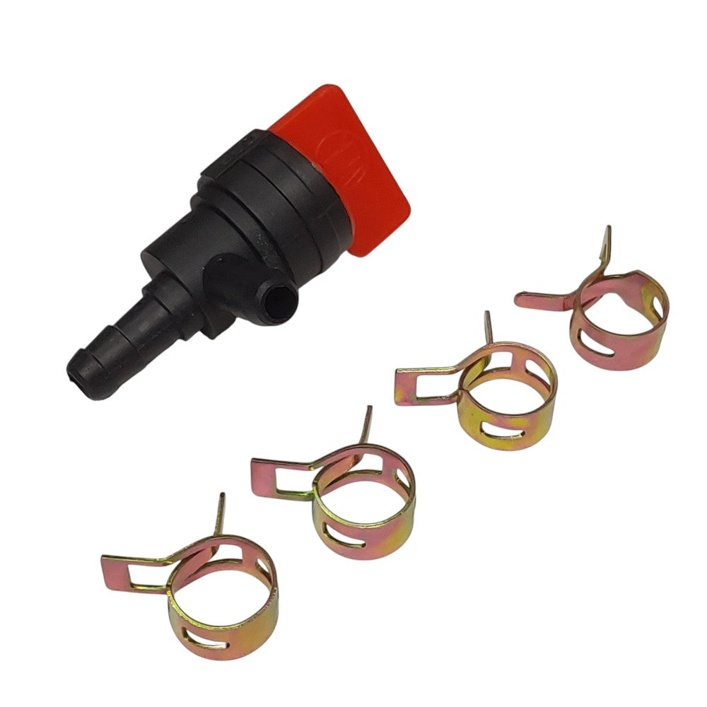 1/4" Fuel Shutoff Valve And Clamps For Briggs & Stratton 698181
