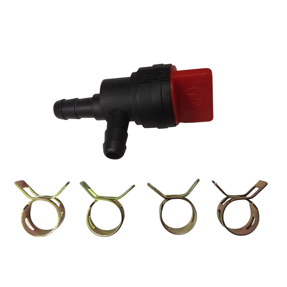 1/4" Fuel Shutoff Valve And Clamps For Briggs & Stratton 698181
