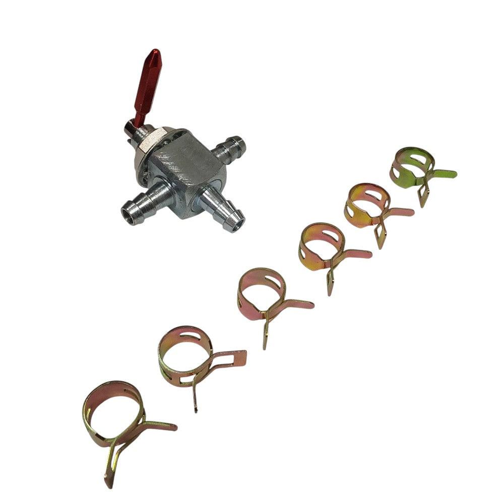 Proven Part Two-Way Fuel Shut Off Valve And Clamps Fit Husqvarna 539102679