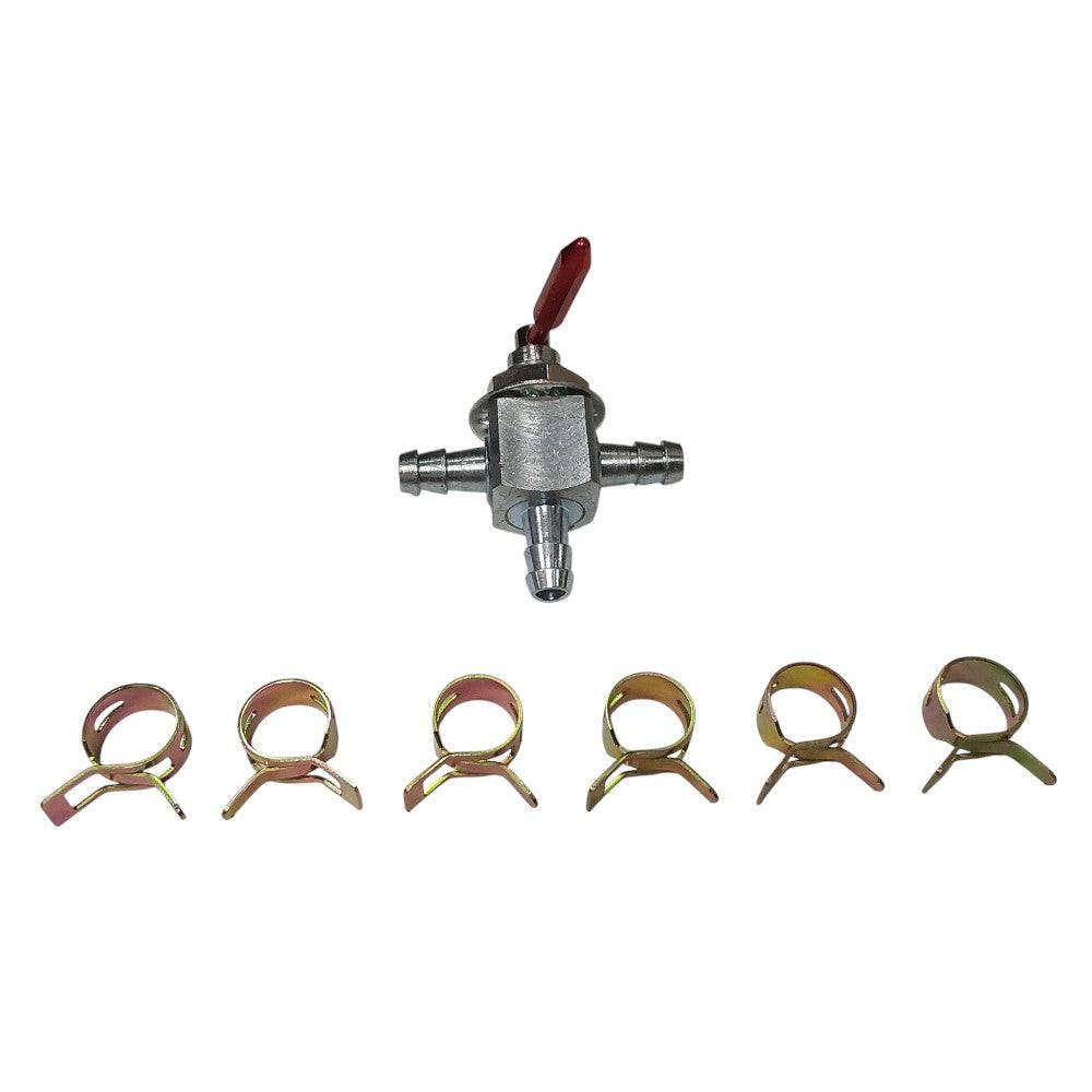 Proven Part Two-Way Fuel Shut Off Valve And Clamps Fit Husqvarna 539102679