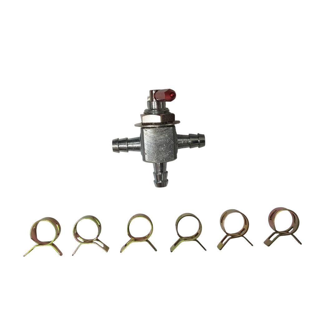 Proven Part Two-Way Fuel Shut Off Valve And Clamps Fit Husqvarna 539102679