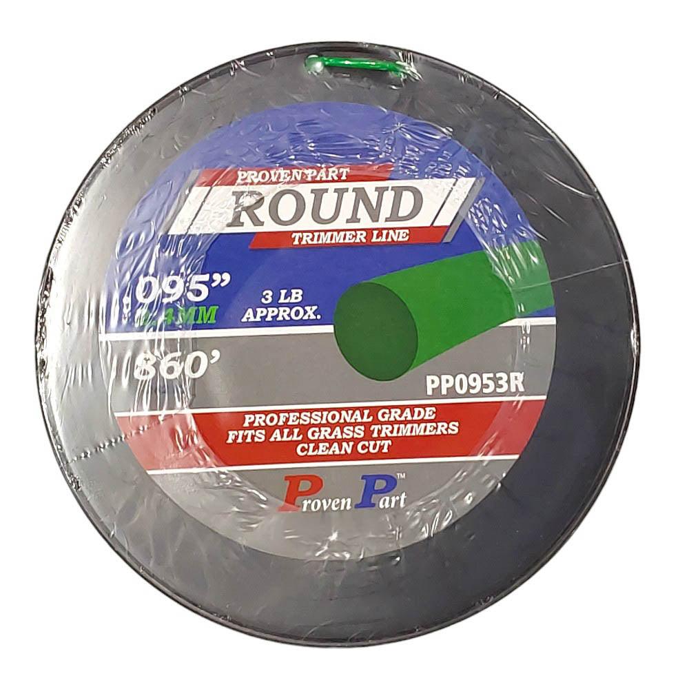 Proven Part Round Professional Grade Trimmer Line .095 3Lb Size