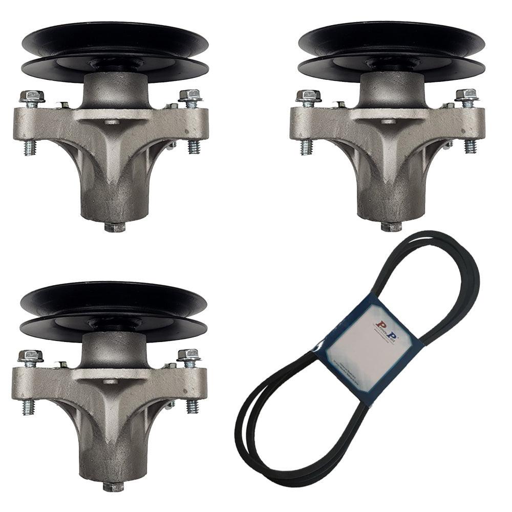 (3) Proven Part Spindles Pulleys Belt Kit Fits Toro TimeCutter MX5000 5000C, 139-7454, 117-7268, 119-8820