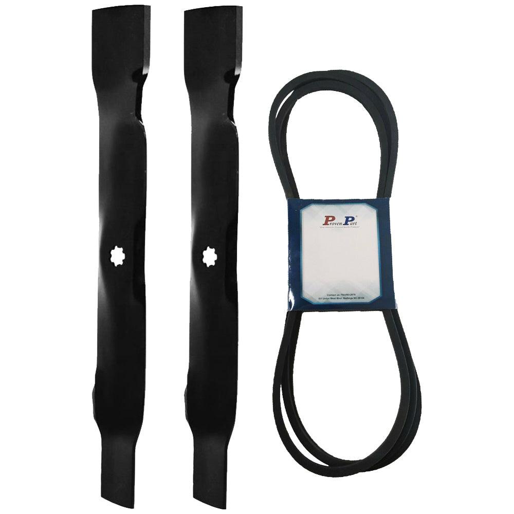 Proven Part Blade and Belt Kit Fits John Deere GX22151, GX20570