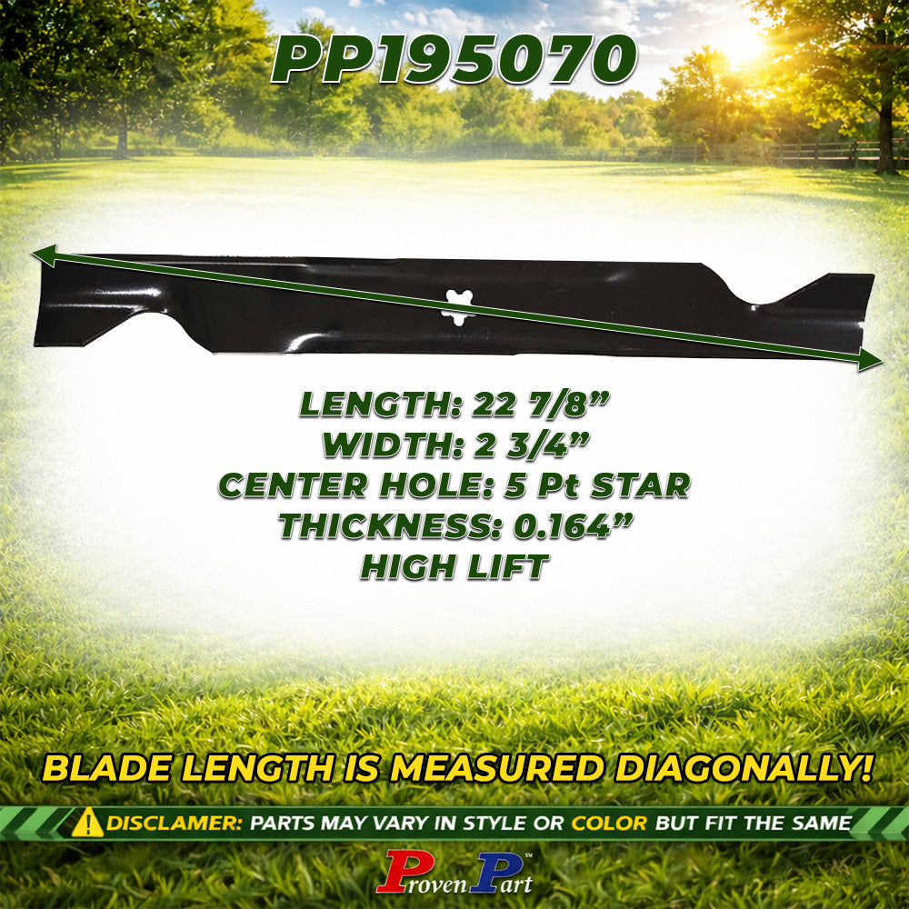 Proven Part 6-Pack High Lift Mower Blade Fits 532405380 - Proven Part
