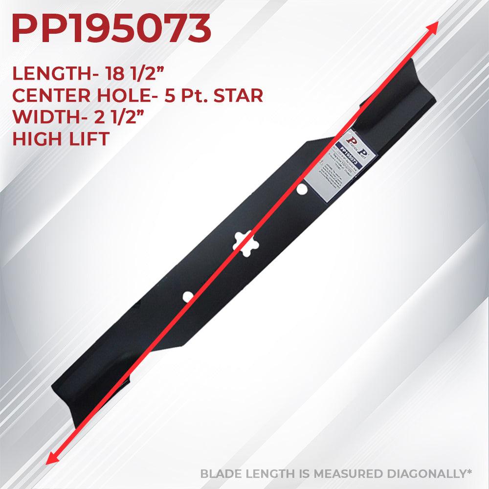 Proven Part 6xHi-Lift Blade 18.5In Fits Jonsered 2754GTHI, LGT54, LT2227A2, Z54R