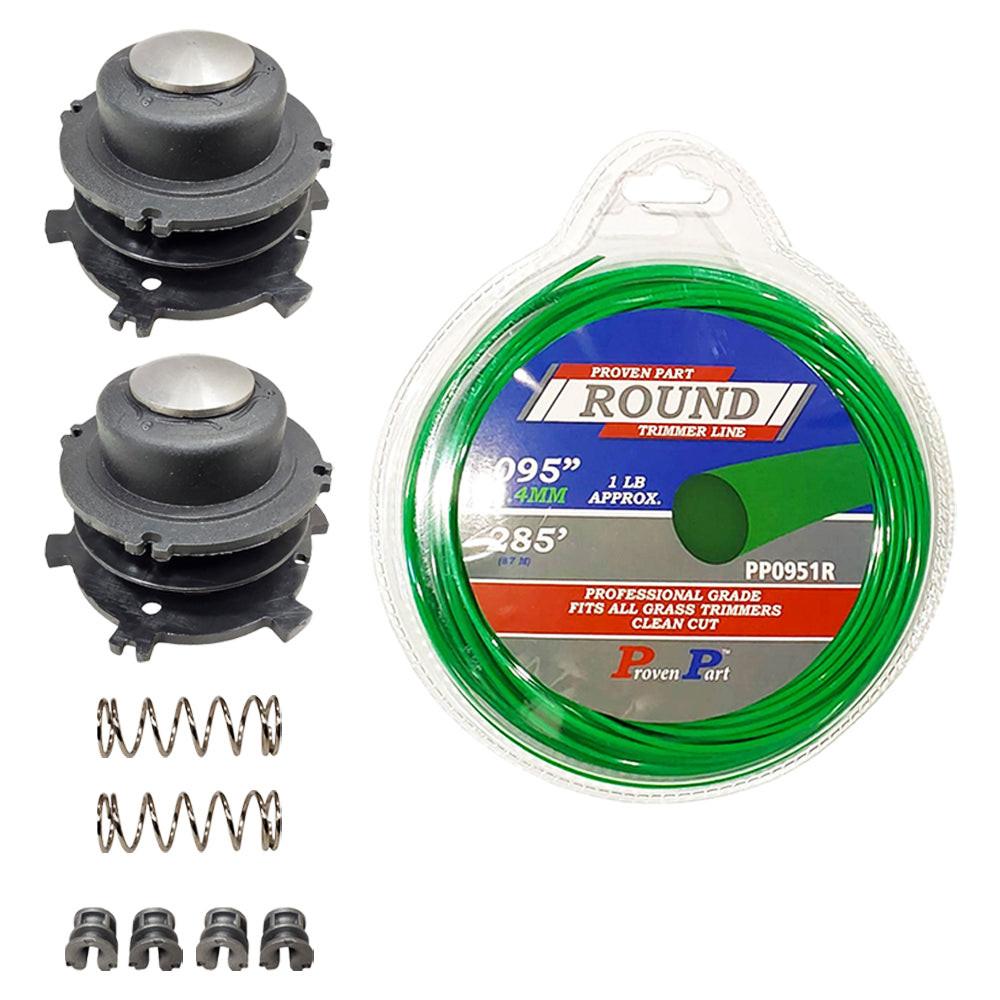 (2) Trimmer Spool & Line For Stihl 4002 710 4321, 0000 997 1501, 4002 713 3017, 4003 713 8301
