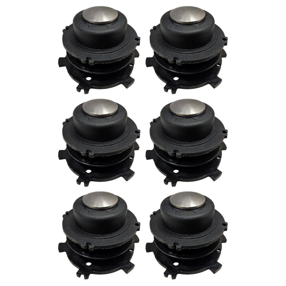 Proven Part 6-Trimmer Spools W/ Metal Cap Fit 25-2 and 27-2 For Stihl 4002 710 4321 4002 713 3017