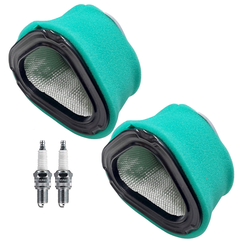 2PK Air Filter and Spark Plug For John Deere LX172 LX176 LX186 Fits GY20574
