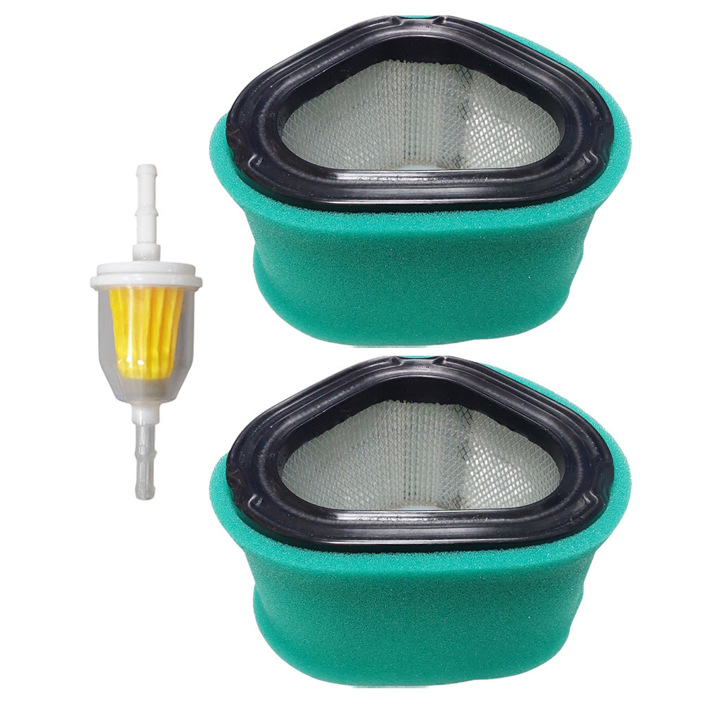 2PK Air Filter With Fuel Filter For John Deere Tractors GT225 LTR155 LX172 Fits GY20574