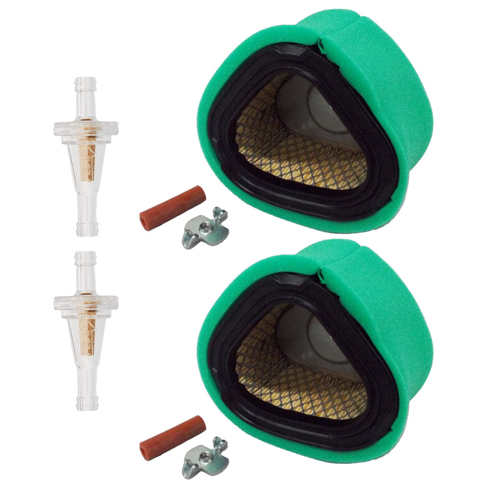 2PK Air Filter and Fuel Filter For John Deere LT133 LT150 STX38 Fits GY20574