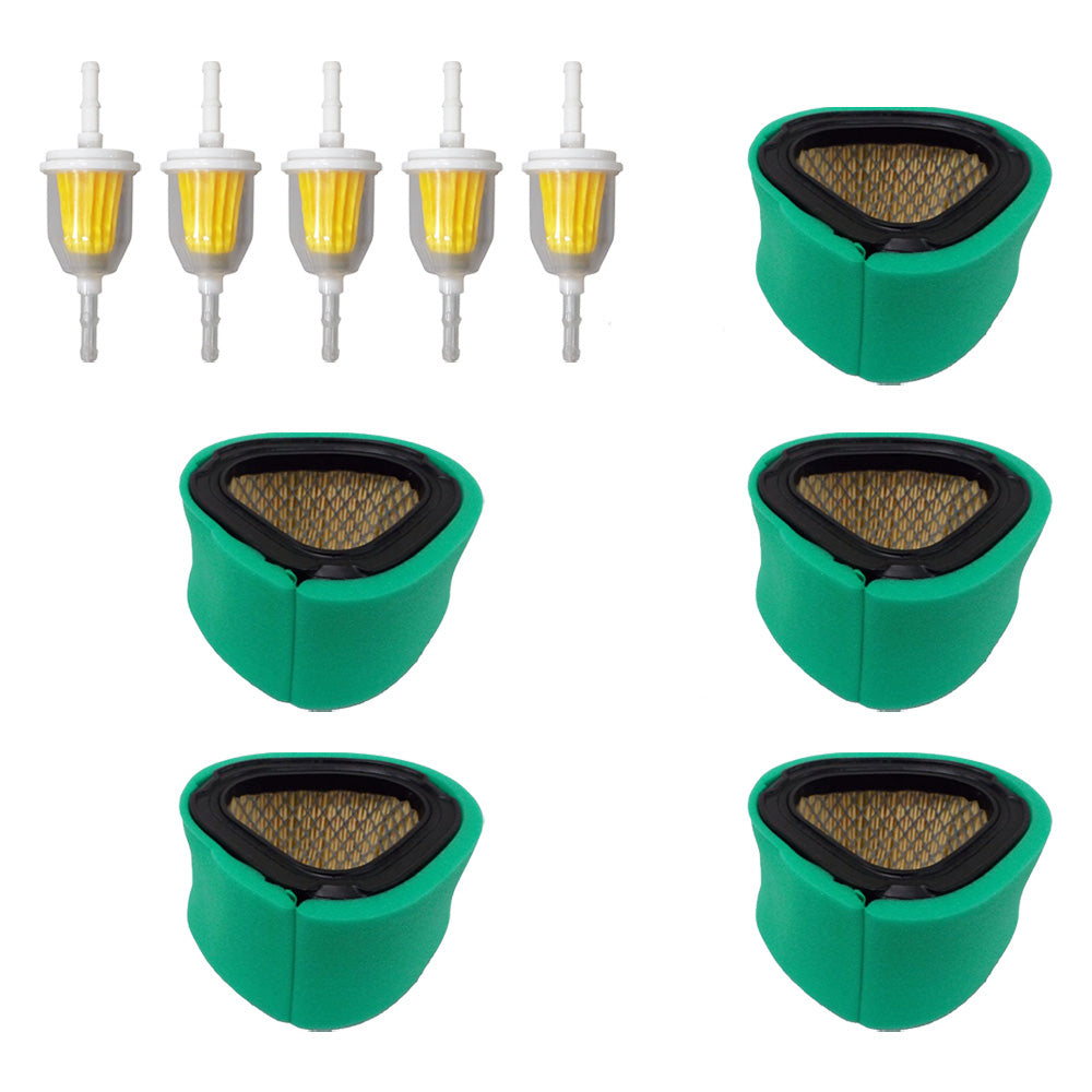 5PK Air Filter and Fuel Filter For John Deere Tractors GT225 LTR155 LX172 Fits GY20574