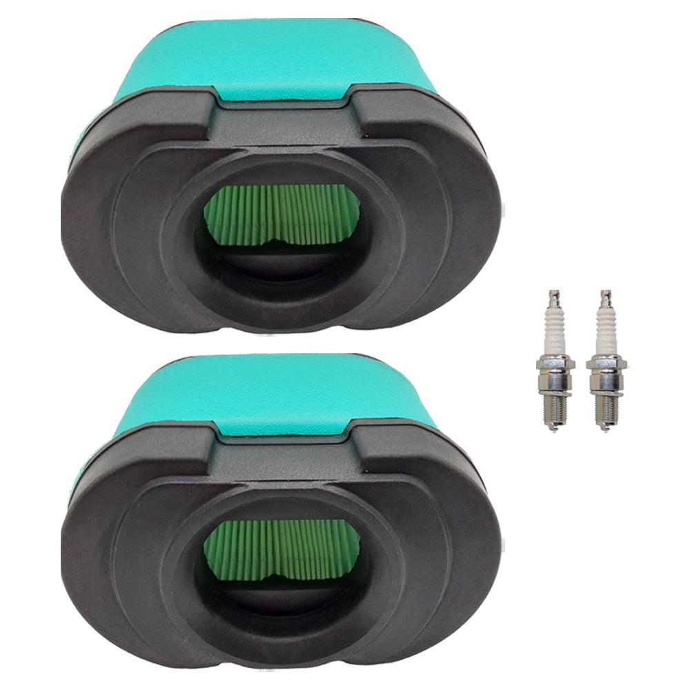 2PK Air Filter Spark Plug Kit For Briggs Stratton 16HP-27HP Engines 792105 696854