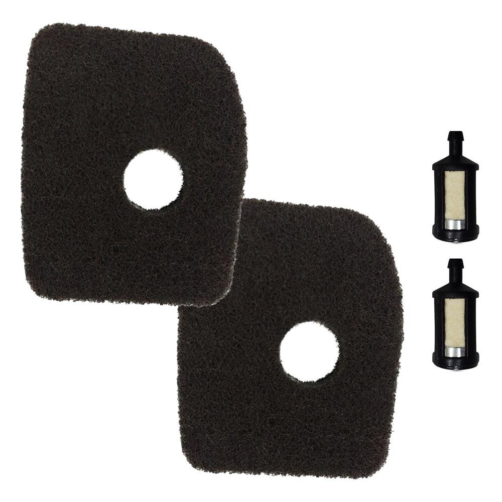2PK Air Filter and Fuel Filter Combo For Stihl BC56 BC66 BC86 SH56 Fits 4241 120 1800