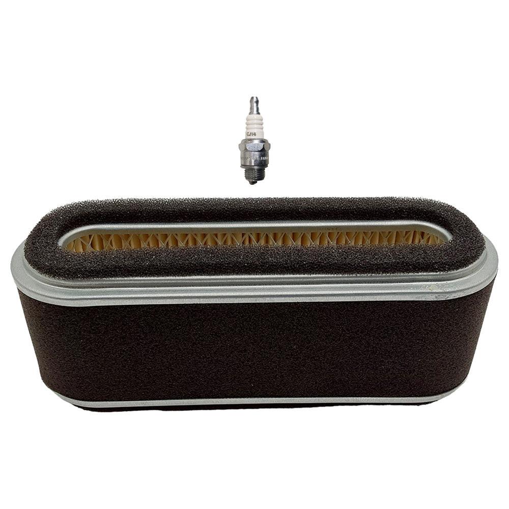 Air Filter and Spark Plug For John Deere 112L 160 GX95 SRX95 Fits AM101191