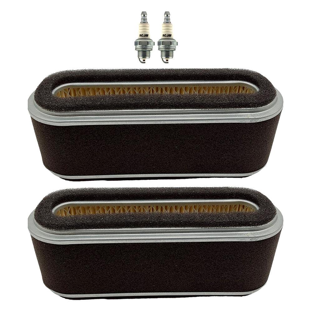 2PK Air Filter and Spark Plug For John Deere RX63 Fits AM101191