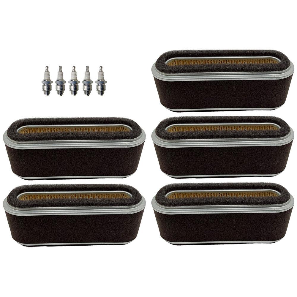 5PK Air Filter Kit and Spark Plug For John Deere Tractor 108 111 111H Fits AM101191