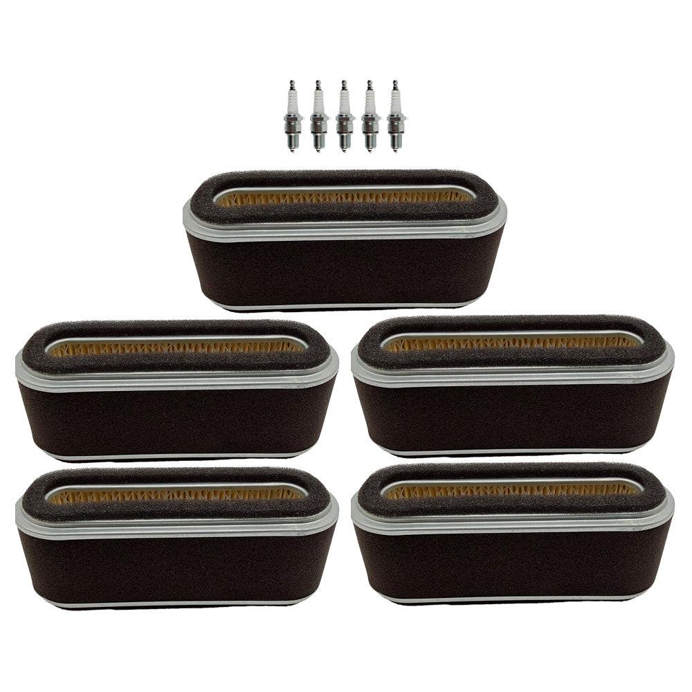 5PK Air Filter and Spark Plug For John Deere 130 GX75 RX73 SX75 Fits AM101191