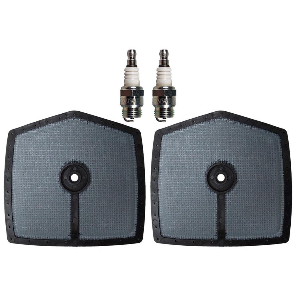 2PK Air Filter Spark Plug Combo For McCulloch Chainsaw Felt Air Filter 216685 69922 Pro Mac