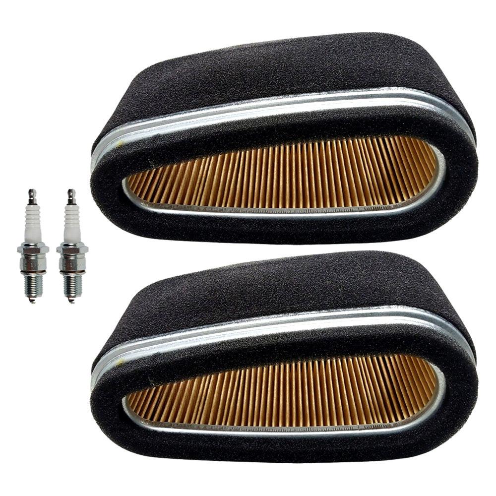 2PK Air Filter and Spark Plug For John Deere F510 GS25 GT242 HD45 Fits M97211