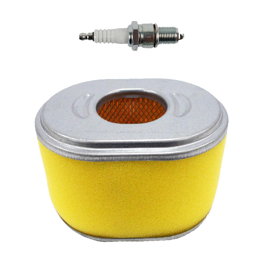 Air Filter and Spark Plug For Honda GX120 GX160 GX200 Fits 17210-ZEI-505