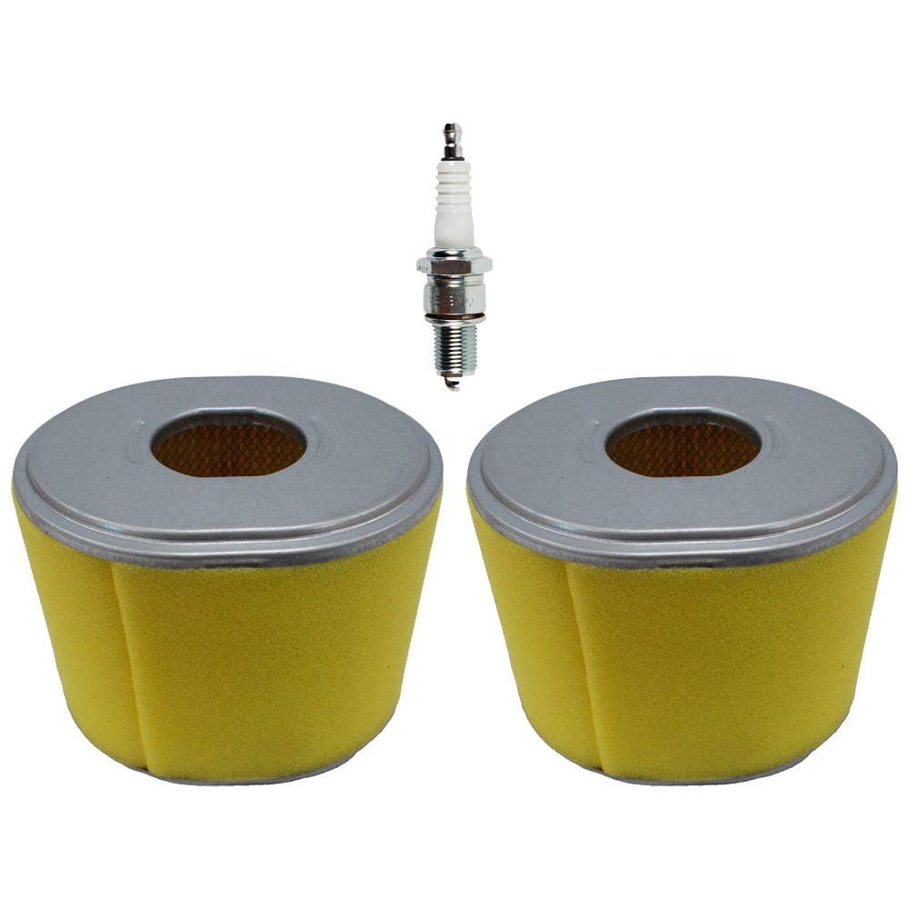2PK Air Filter Kit and Spark Plug For Honda GX340 GX390 Fits 17210-ZE3-505