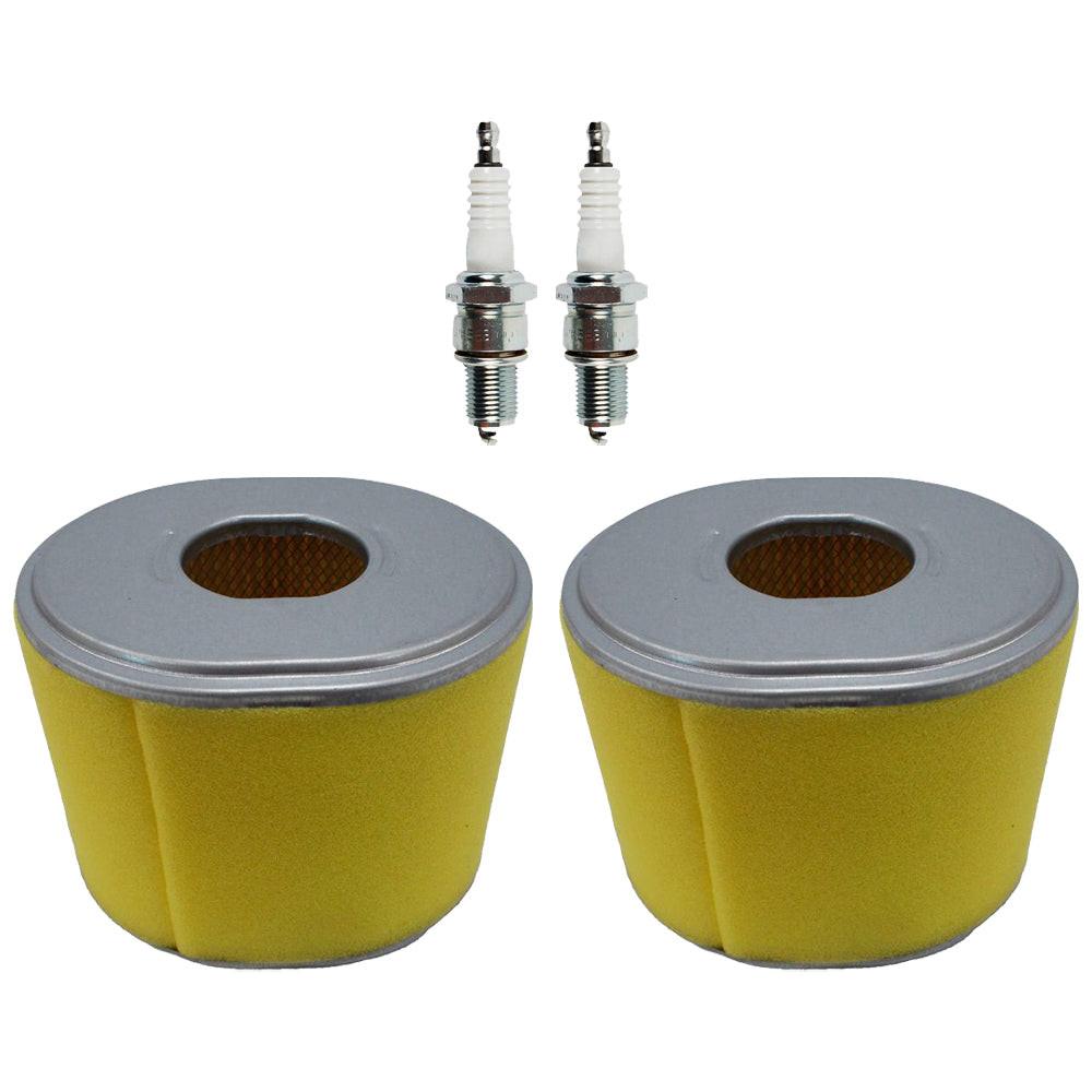 2PK Air Filter Kit and Spark Plug Combo Fits Honda GX340, GX390 17210-ZE3-505