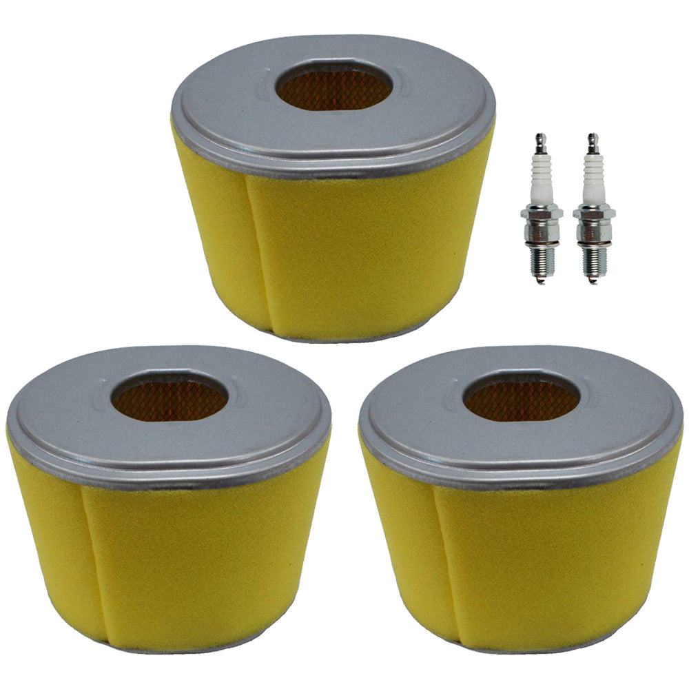 Air Filter Kit and Spark Plug Combo For Honda GX340 GX390 Fits 17210-ZE3-505
