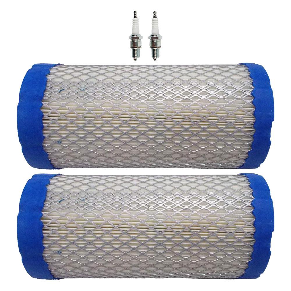 2PK Air Filter With Spark Plugs For John Deere CS CX Gator Turf Fits M113621