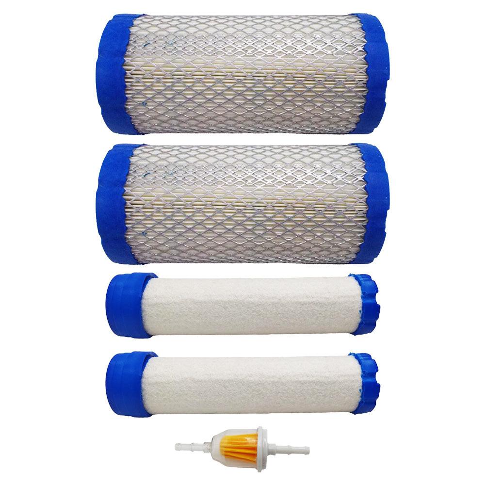 2PK Air Filter Kit With Fuel Filter For John Deere 1026R 2500B F680 HPX615E Fits M113621
