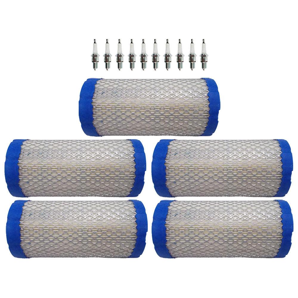 5PK Air Filter And Spark Plugs For John Deere CS CX Gator Turf Fits M113621