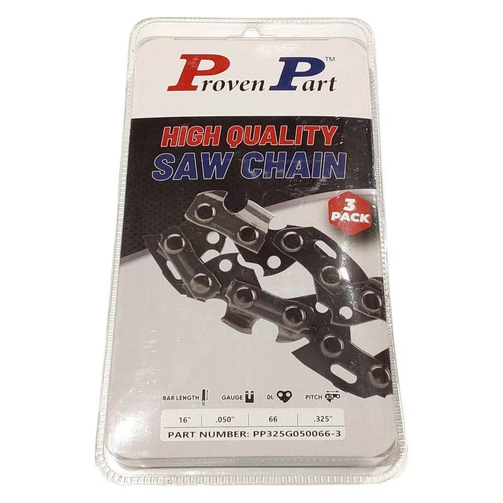Proven Part 3-Pack of chainsaw Chain 325 Pitch 050 Gauge 66 DL Fits Echo 33SL66CQ