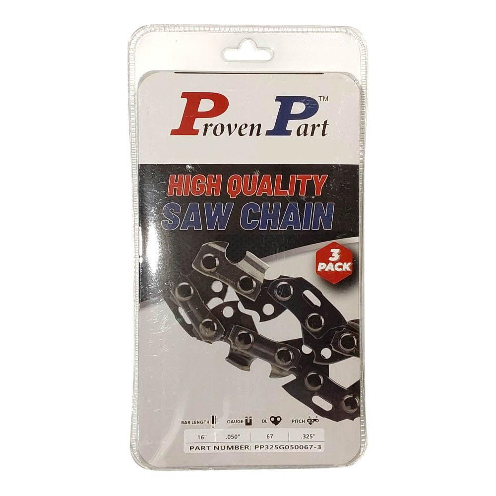 Proven Part 3-Pack of chainsaw Chain 325 Pitch 050 Gauge 67 DL Fits Stihl 23RM3 67