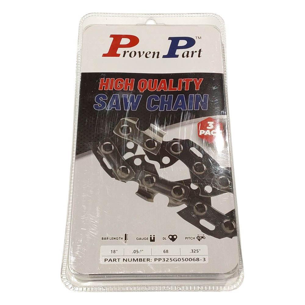 Proven Part 3-Pack of chainsaw Chain 325 Pitch 050 Gauge 68 DL Fits Stihl 63PM3 68