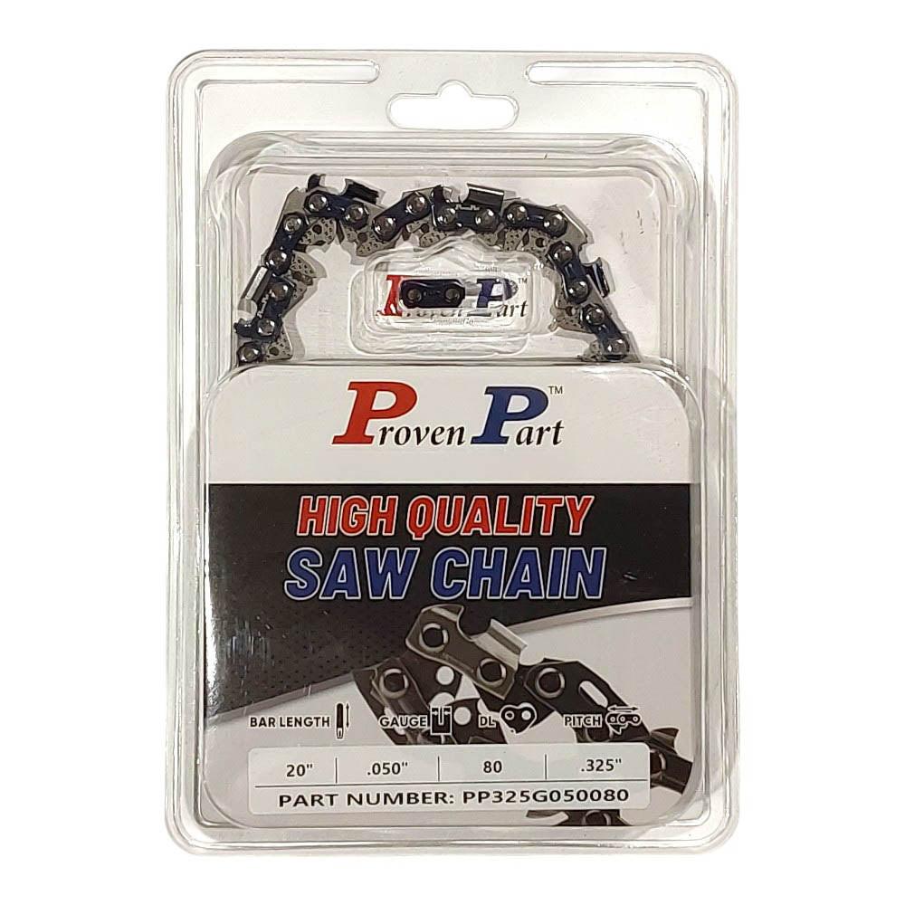 Proven Part Semi Chisel Saw Chain 0.325"" .050" 80DL