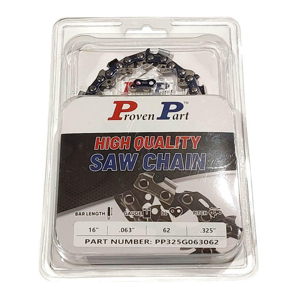 Proven Part 16" Chain Fits Stihl MS170 MS171 3005 000 4713 Bar .325" .063" 62DL