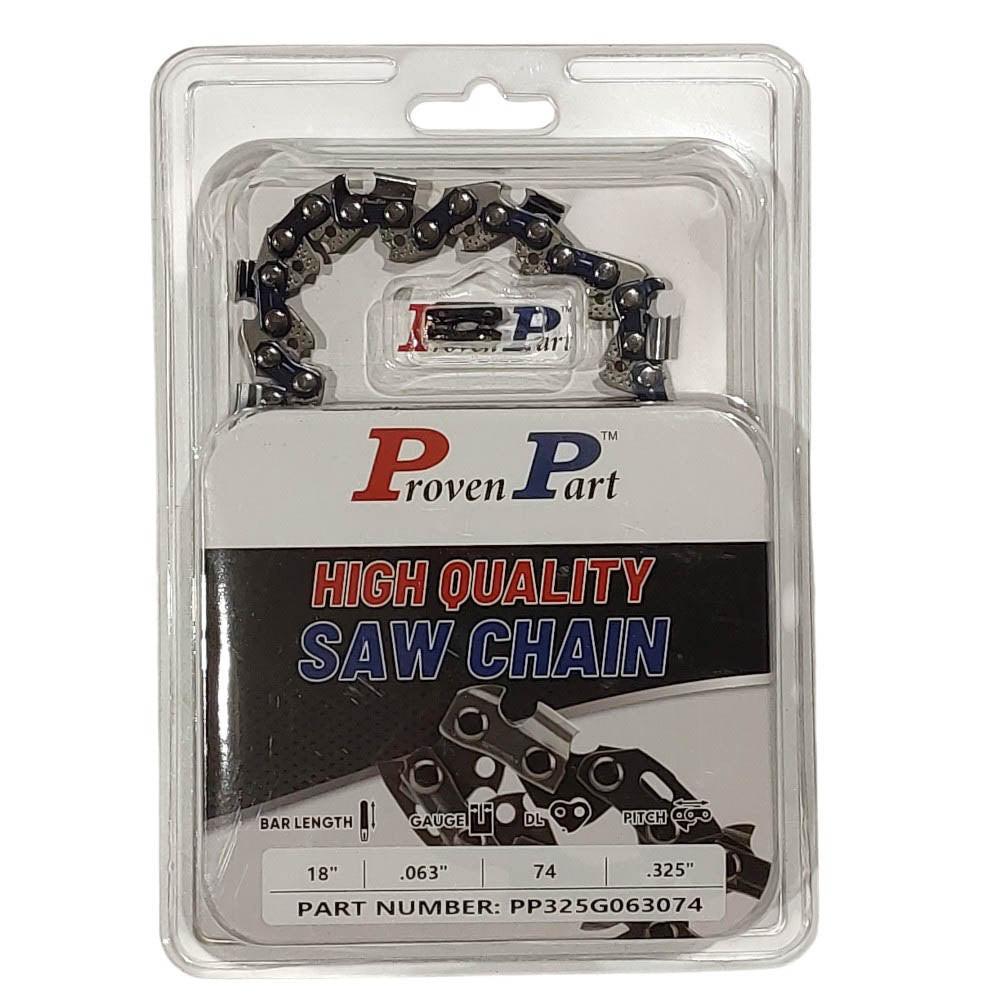 Proven Part 18" Chain Fits Stihl Farm-Boss, MS260,270,271 3689-005-0074 Bar .325" .063" 74DL