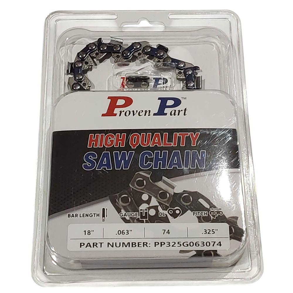 Proven Part 18" Chain Fits Stihl Farm-Boss, MS260,270,271 3689-005-0074 Bar .325" .063" 74DL