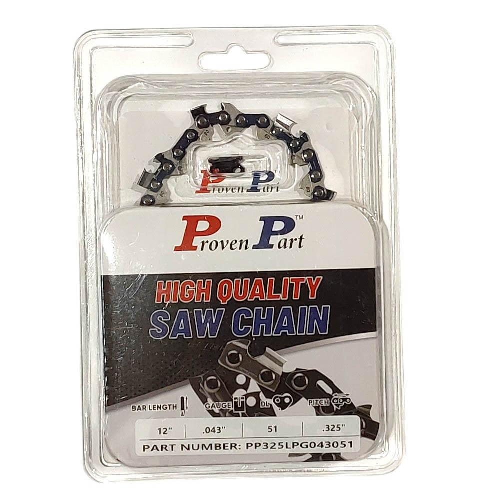 Proven Part 12In Chain .325 .043 51DL For Husqvarna  535i XP, 540i XP, T535I XP, T540 XP MARK III, T540I XPG, T540I XP 593914351