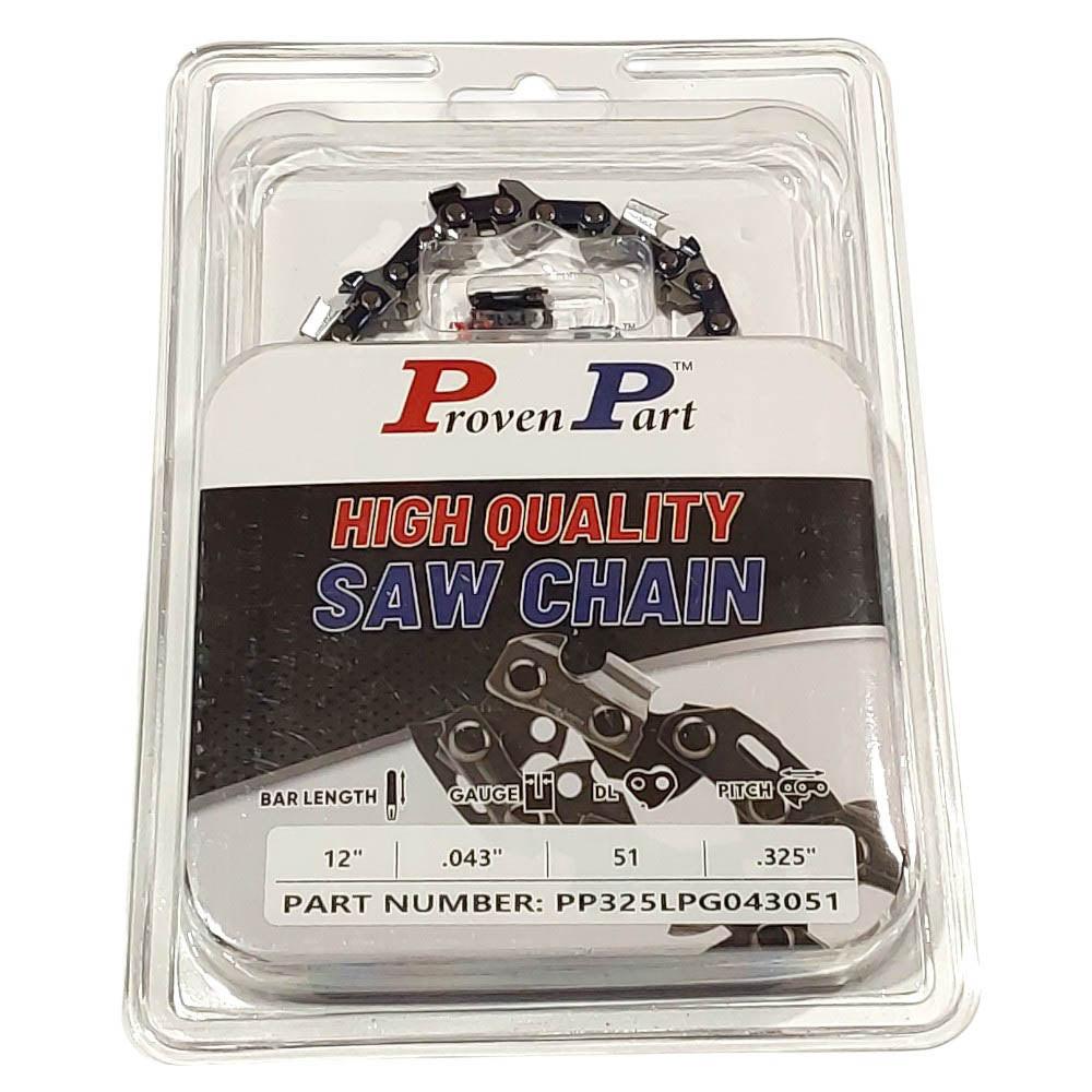 Proven Part 12In Chain .325 .043 51DL For Husqvarna  535i XP, 540i XP, T535I XP, T540 XP MARK III, T540I XPG, T540I XP 593914351