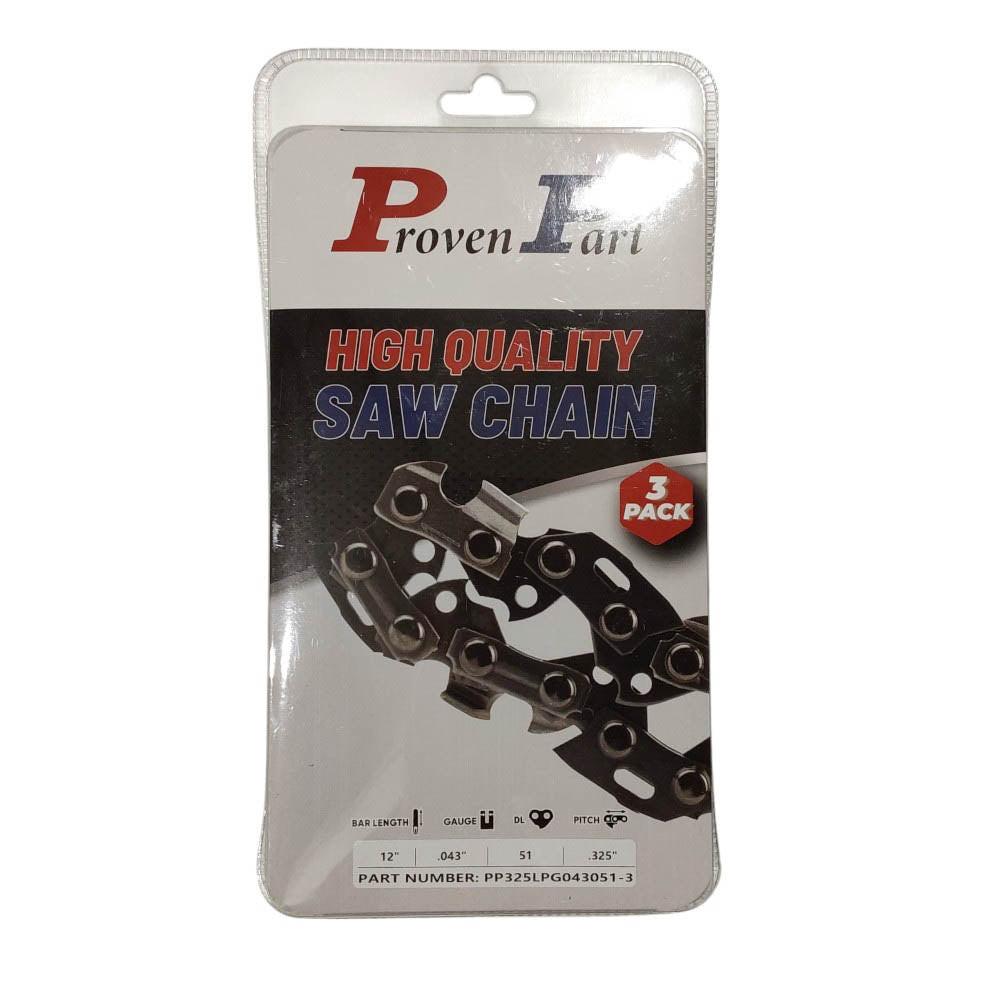 Proven Part 3 Pack 12" Chain Loop .325 Low Pro .043 51DL Fits 596553351 80TXl051G