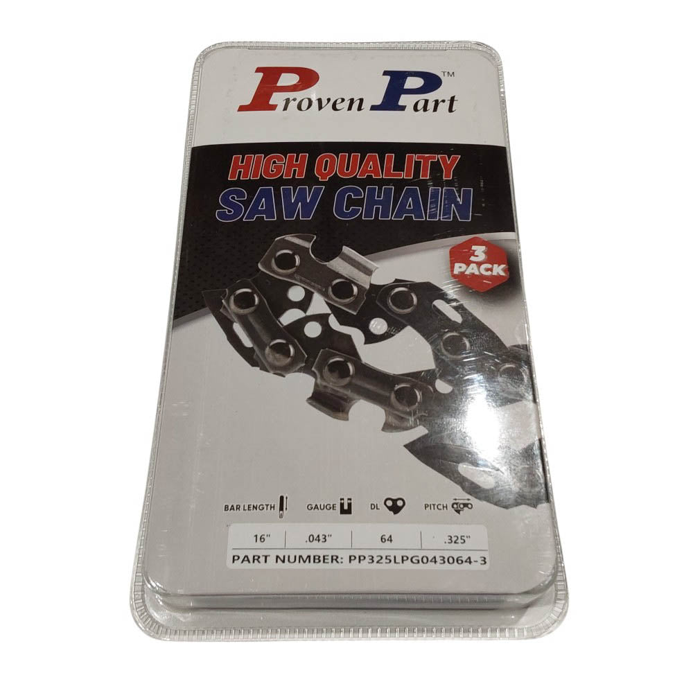 Proven Part 3 Pack 16" .325 .043 64DL Saw Chain For Husqvarna Fits 596553364