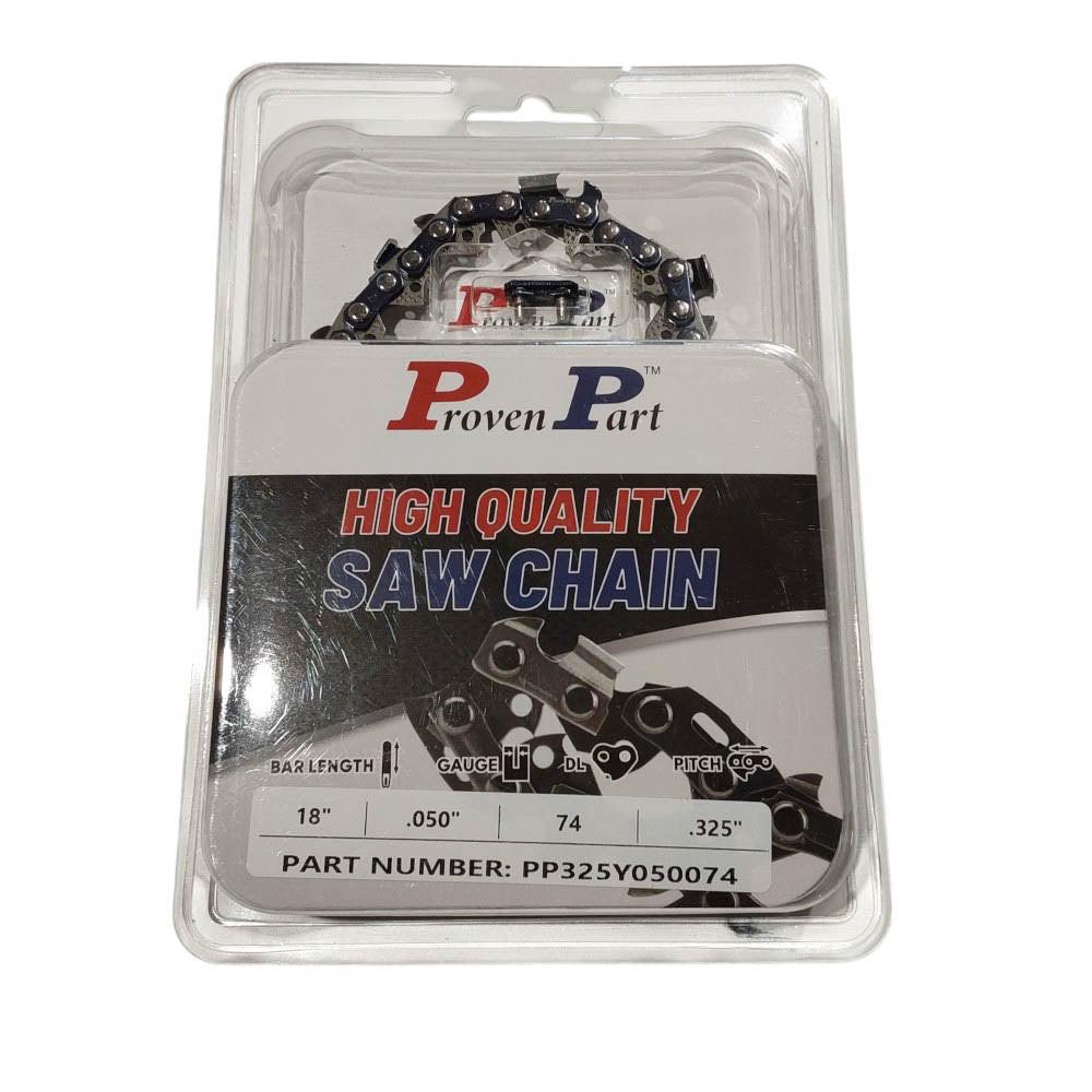Proven Part 1-Pack 18" Full Chisel Chain Fits Stihl Farm-Boss 3687-005-0074 .325" .050G 74DL
