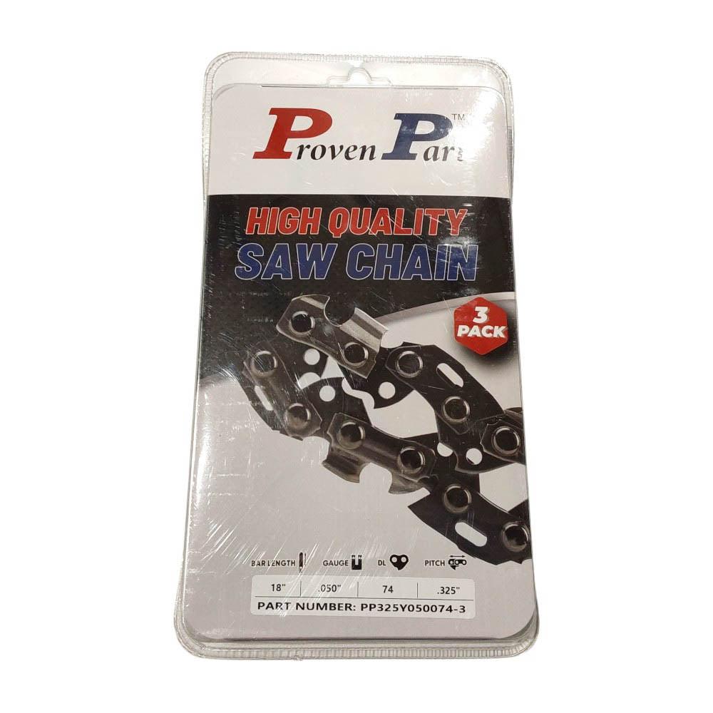 Proven Part 3-Pack of chainsaw Chain 325 Pitch 050 Gauge 74 DL Fits Stihl 23RM3 74
