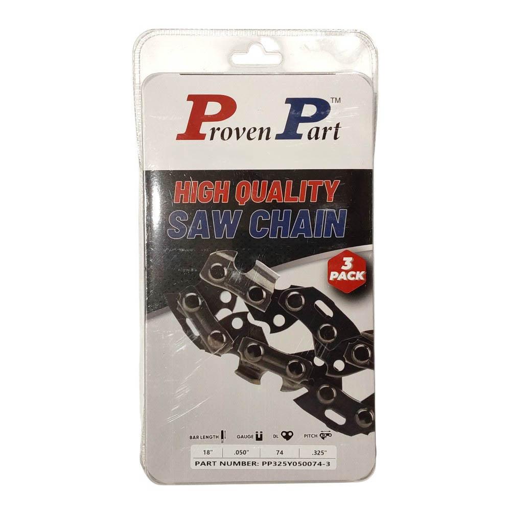 Proven Part 3-Pack of chainsaw Chain 325 Pitch 050 Gauge 74 DL Fits Stihl 23RM3 74