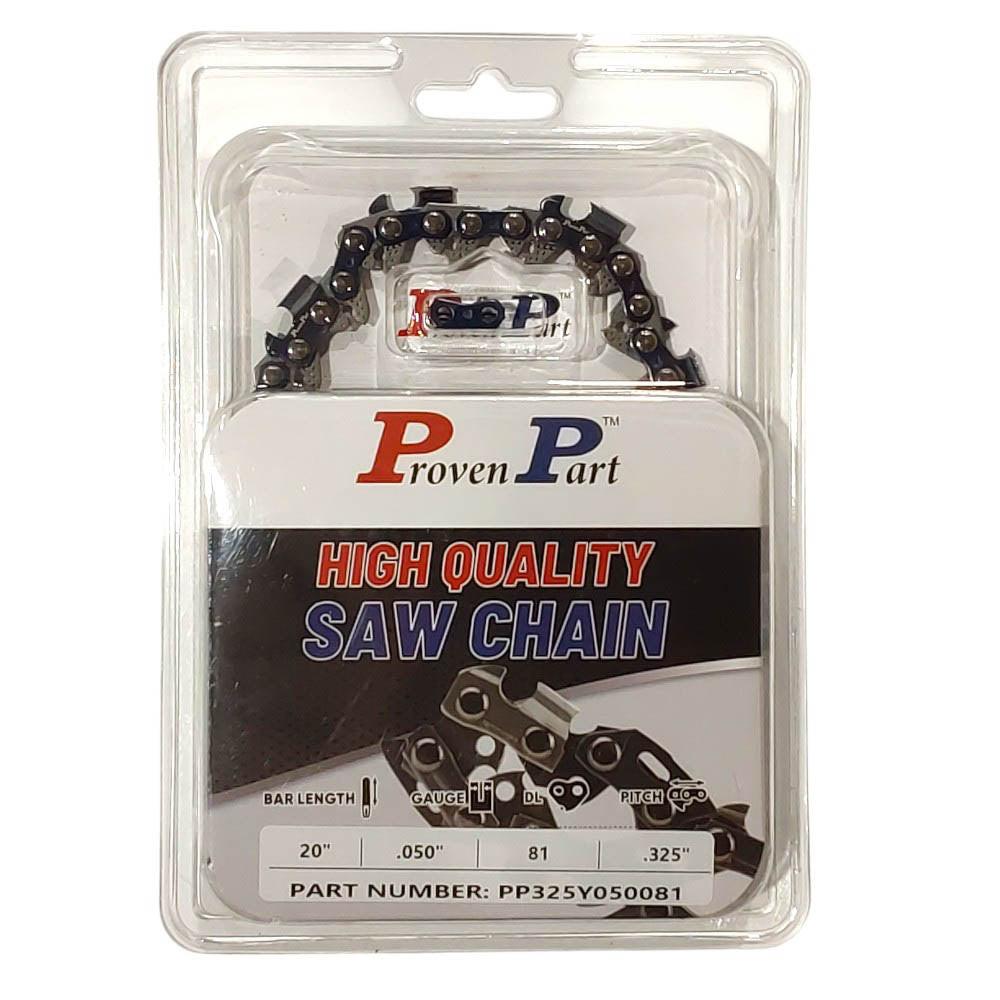 Proven Part 1-Pack 20" Full Chisel Chain Fits Stihl Farm-Boss 3687-005-0081 .325" .050G 81DL