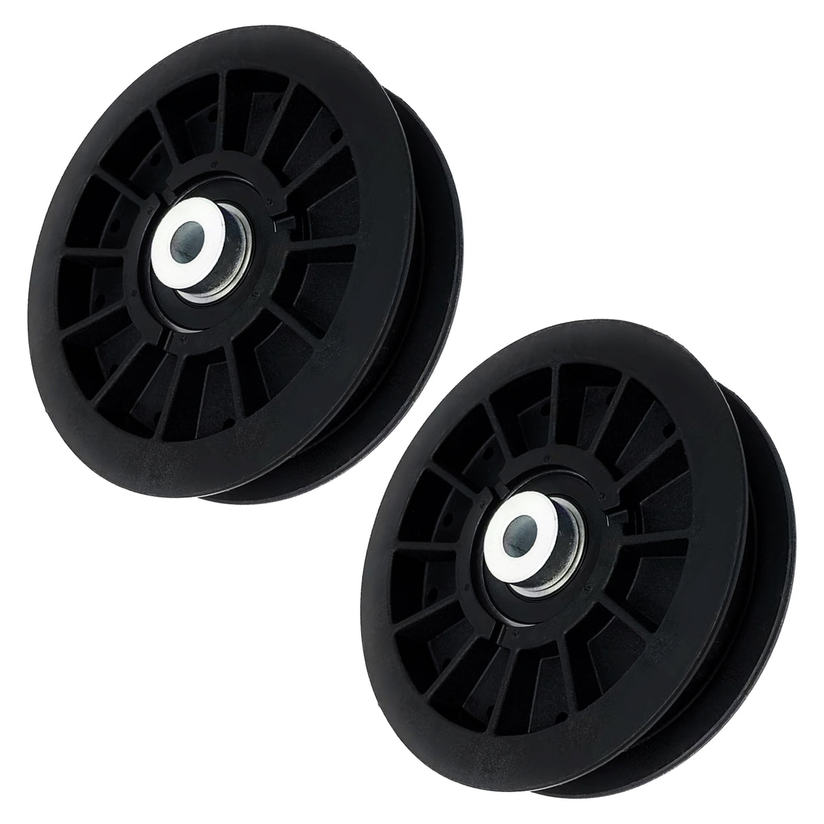 (2) Proven Part Heavy-Duty Flat Tensioner Pulley Fits Exmark 109-3397 and Fits Toro Zero-Turn Mowers