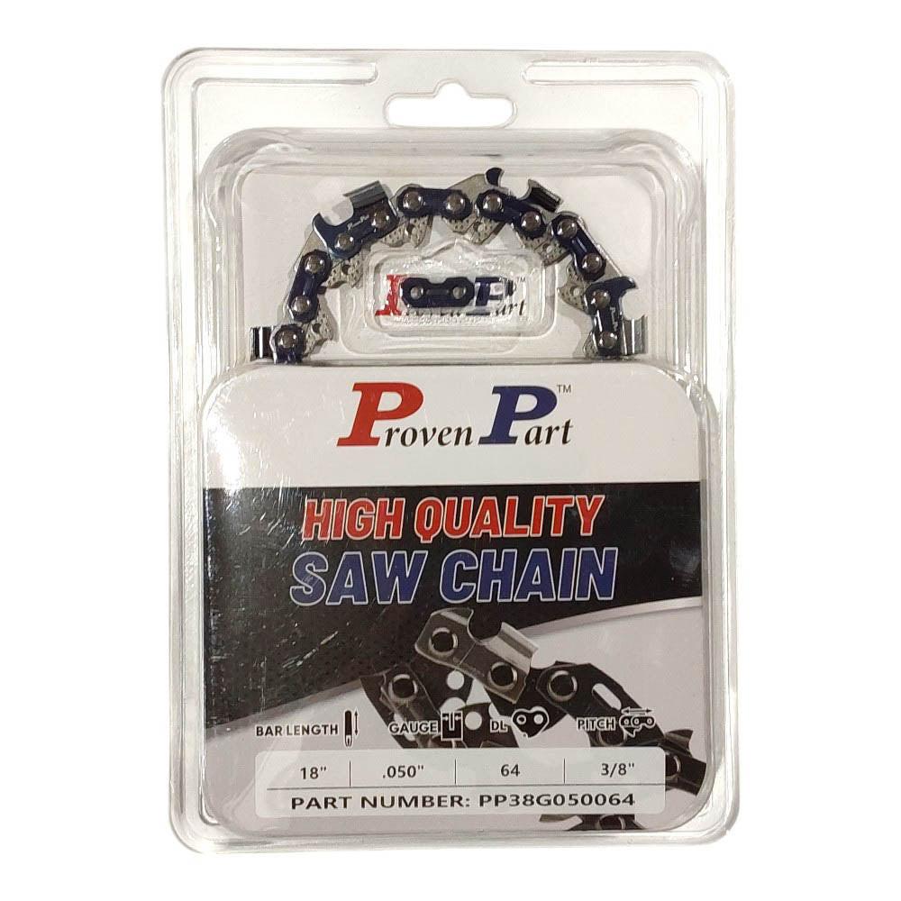 Proven Part Semi Chisel Saw Chain 3/8" .050" 64DL Fits 72DG064, 3624 005 0064, S72LPX64CQ