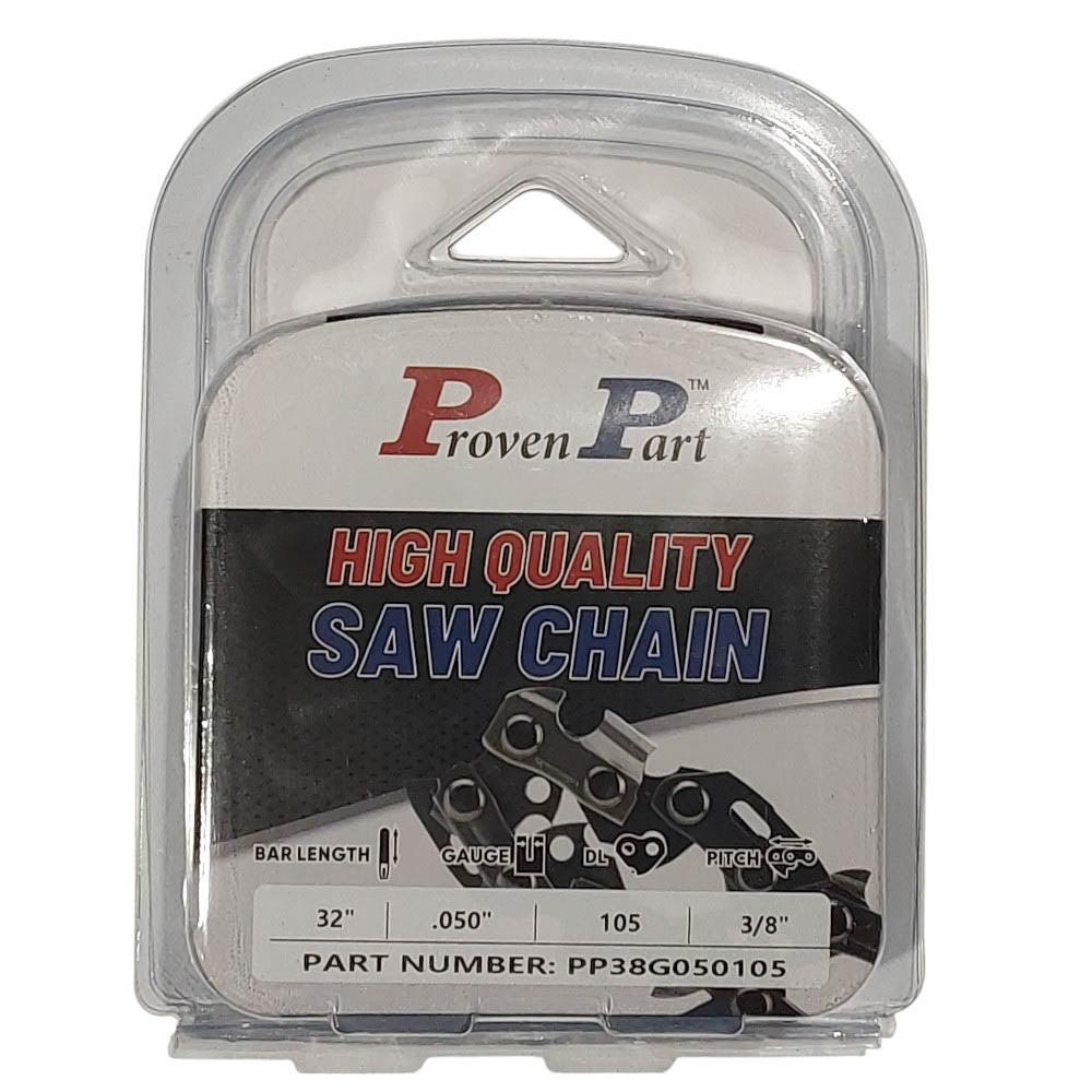 Proven Part Semi Chisel Saw Chain 3/8" .050" 105DL Fits Husqvarna 501 84 25-05.