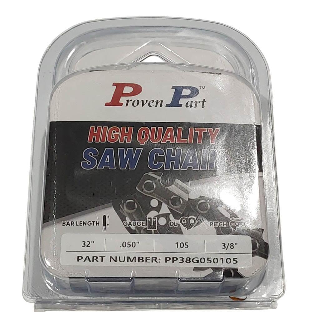 Proven Part Semi Chisel Saw Chain 3/8" .050" 105DL Fits Husqvarna 501 84 25-05.